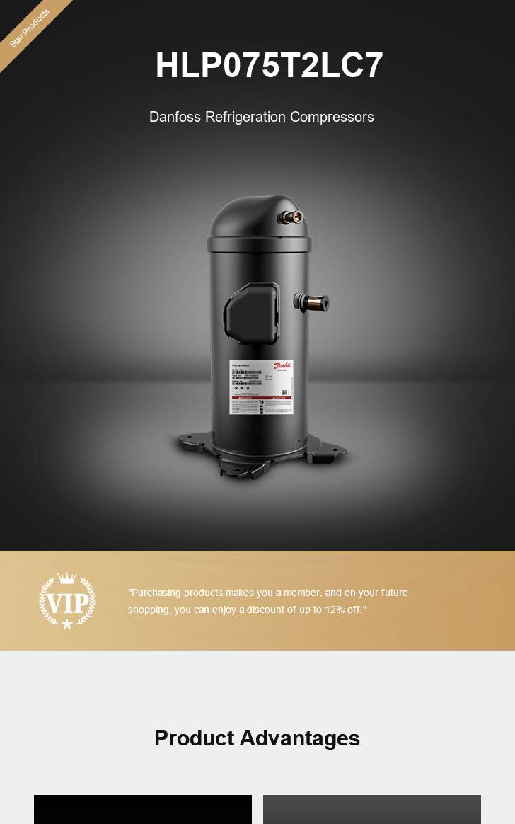 Danfoss Compressor HLP075T2LC7, technical parameters pdf, structure diagram